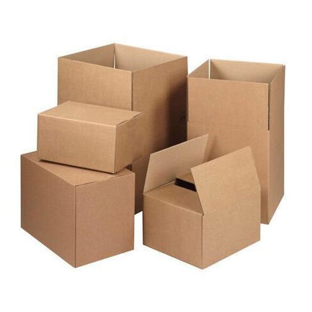 a box made of thick cardboard for packing goods